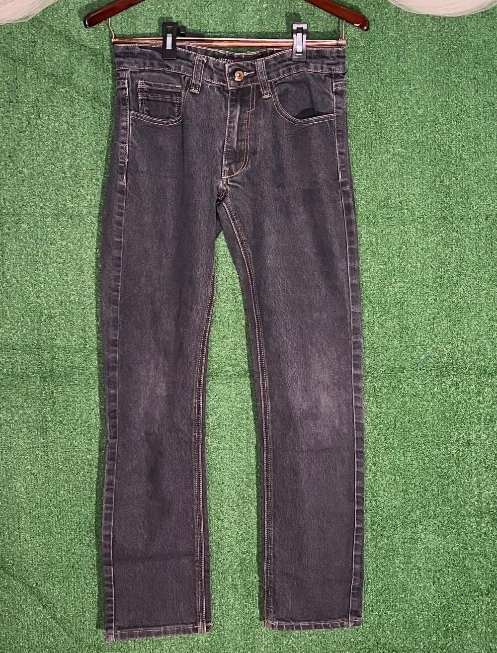 WT02 New York Mens Black Denim Jeans Size 30x32